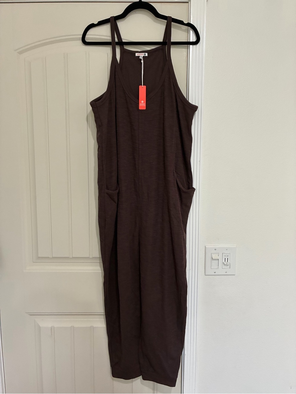 Sundry Brown Harem Jumpsuit NWT XL